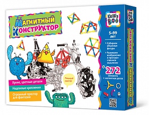 Конструктор магнитный в коробке, 272 эл, 5 типов	(Kribly Boo, 	36916)